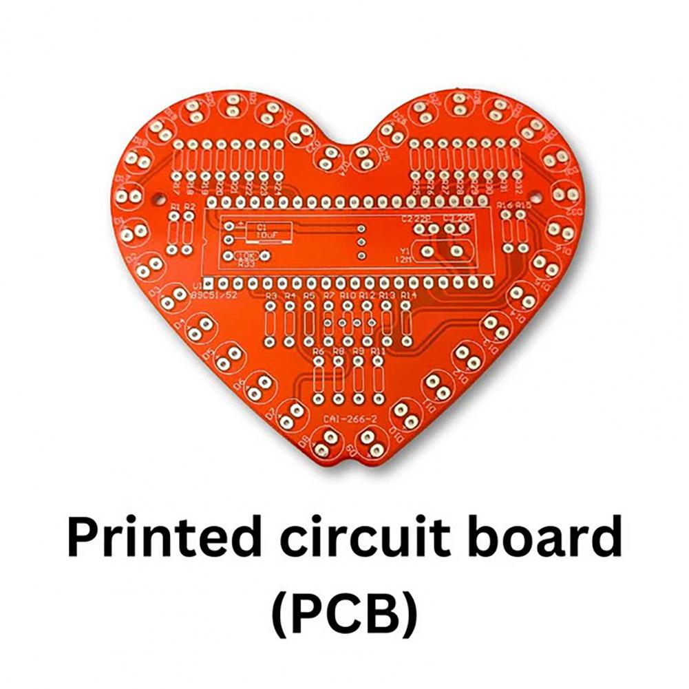 Diy Electronics Workshop - Soldering Workshop Kit Heart Shaped Led