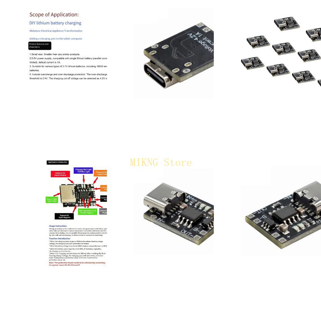 Diy Electronics For Sale - 3.7V Type C Lithium Batteries Charging