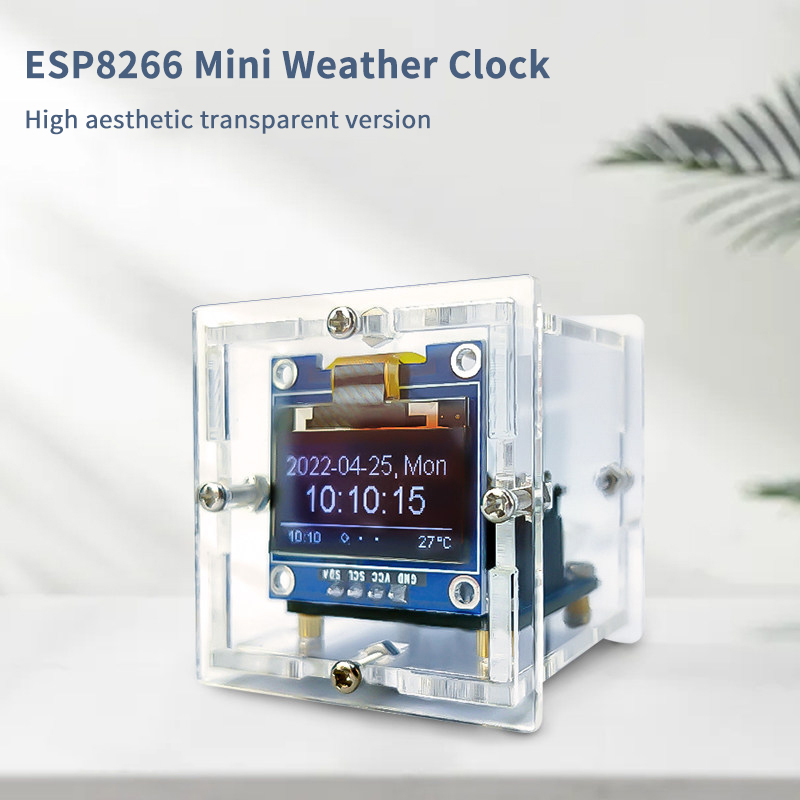 ESP8266 Mini Weather Clock Kit - Diy Electronics Soldering Kit recension och pris