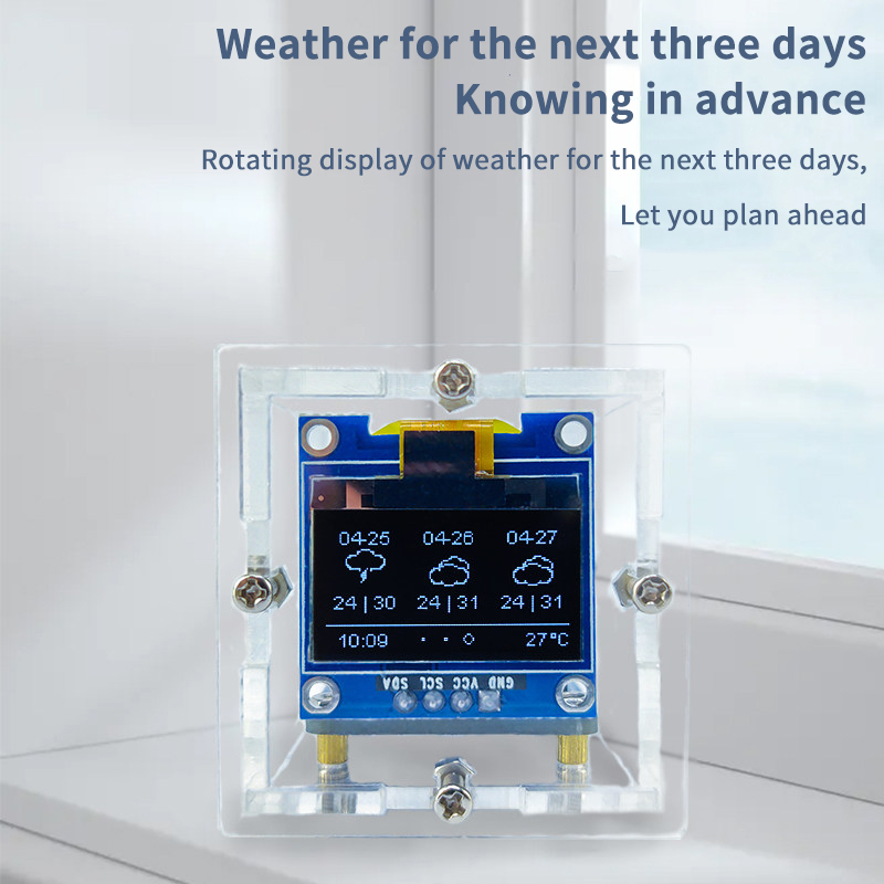 ESP8266 Mini Weather Clock Kit - Diy Electronics Soldering Kit recension och pris