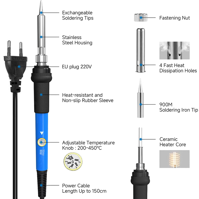 Adjustable Temp 220V 60W Elect - Diy Electronics Gadget recension och pris
