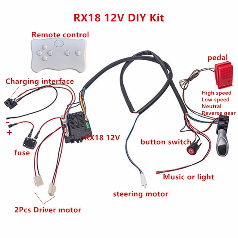 Child electric car DIY modifie - Diy Electronics Button recension och pris