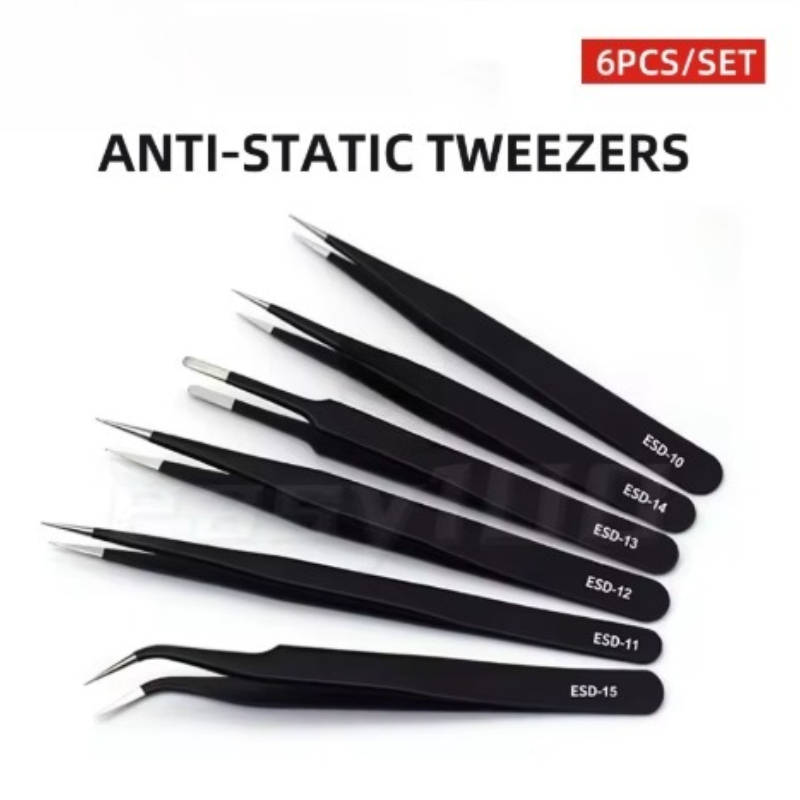 6pcs Precision Tweezers Set ES - Diy Electronics Soldering Kit recension och pris