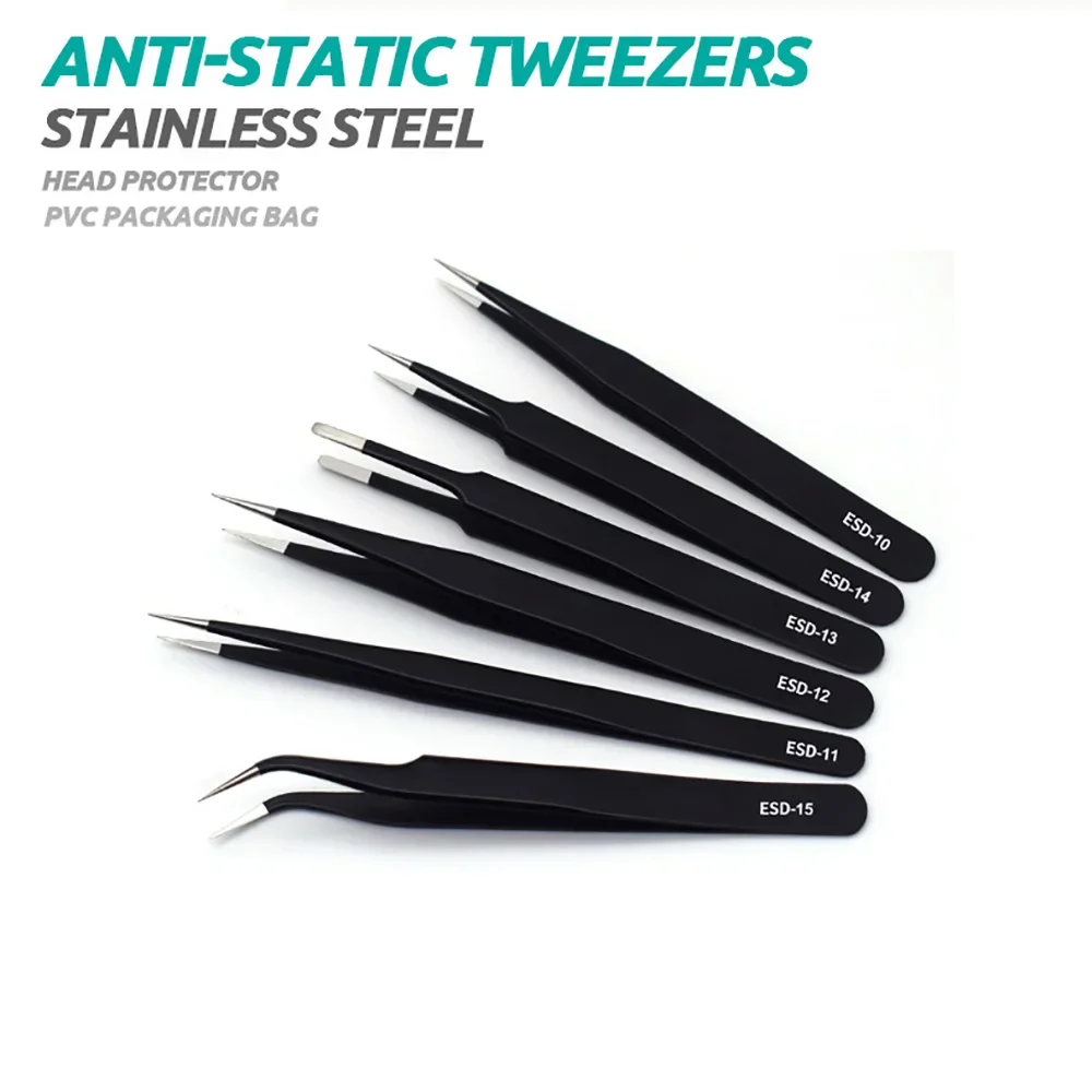 6pcs Precision Tweezers Set ES - Diy Electronics Soldering Kit recension och pris