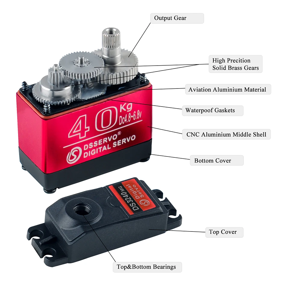 40KG Dsservo DS3240 Large Torq - Servo Motor Sg90 recension och pris