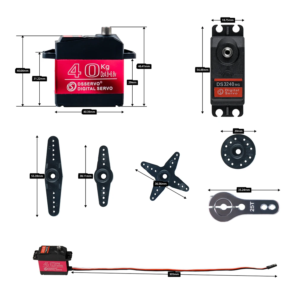 40KG Dsservo DS3240 Large Torq - Servo Motor Sg90 recension och pris