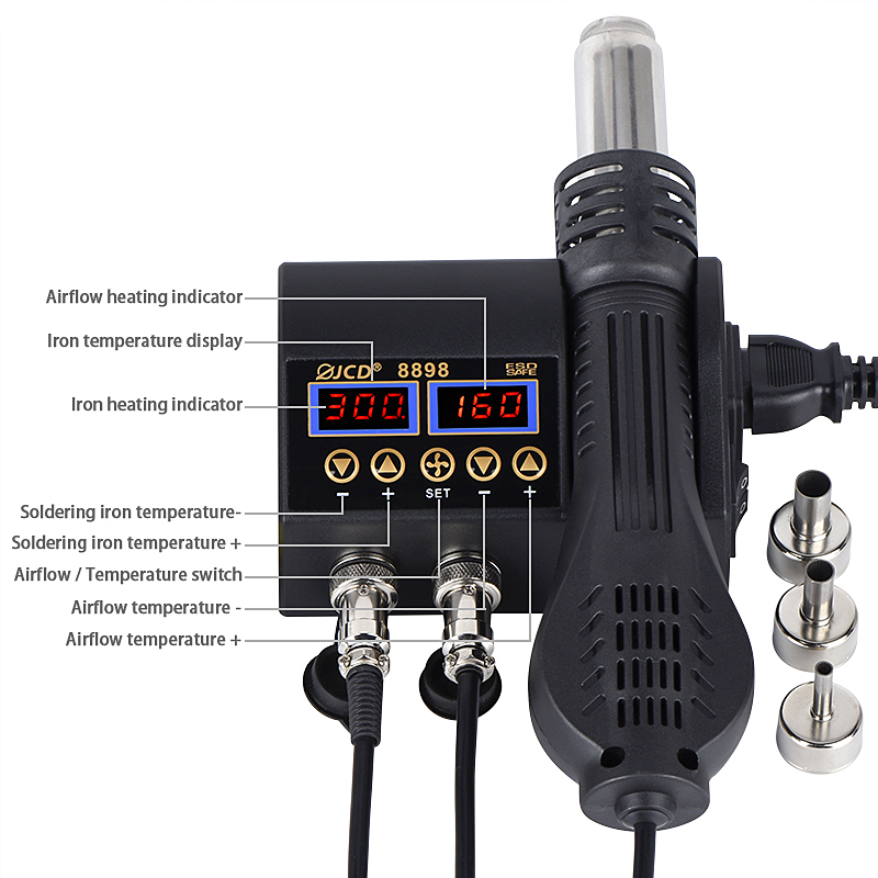 2 in 1 750W Hot Air Gun LCD Di - Diy Electronics Gadget recension och pris