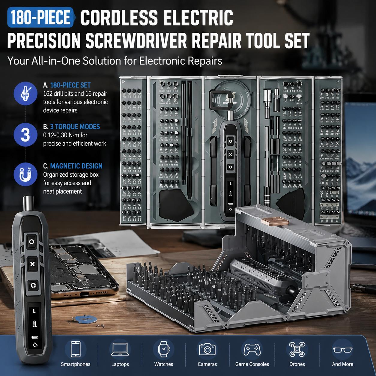 Electric Screwdriver Set 180 i - Diy Electronics Workshop recension och pris