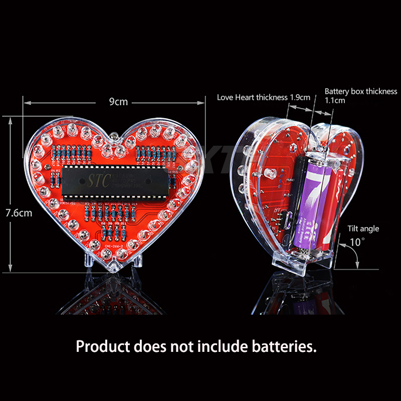 Colorful LED Love DIY Kit MCU  - Diy Electronics Projects For Students recension och pris