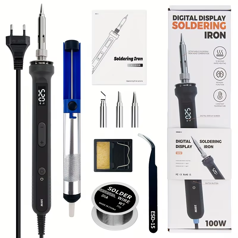 100W Digital Soldering Iron Ki - Diy Electronics Toys recension och pris