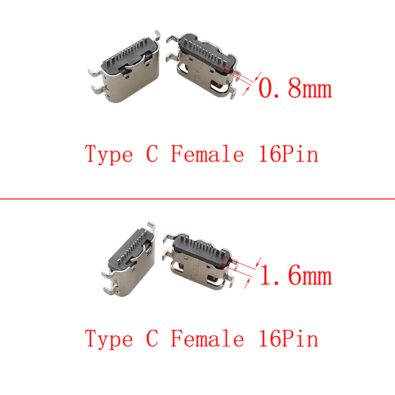 10Pcs USB Type C Female 16 Pin - Smd Solder Paste recension och pris