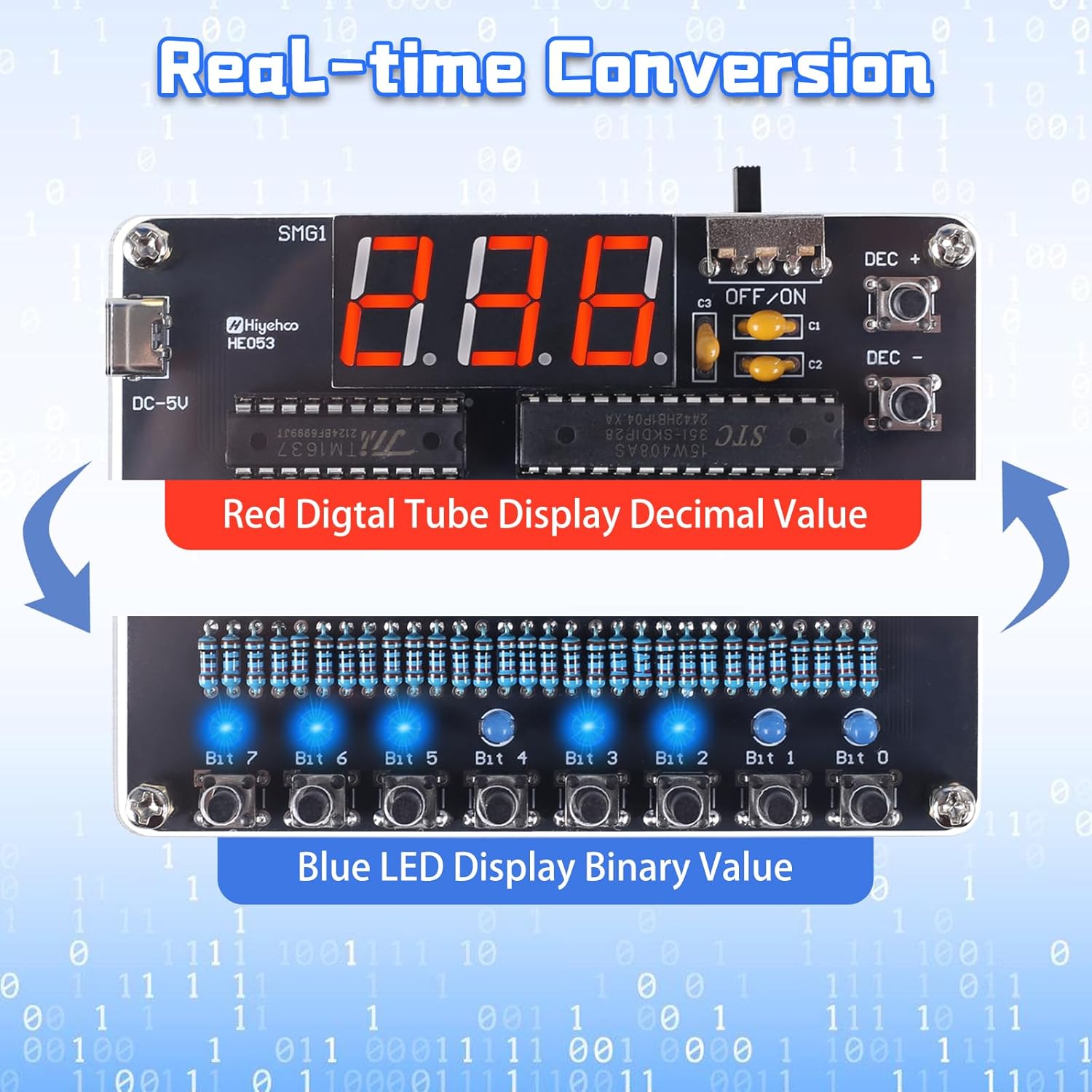 DIY Electronic Kit Binary to D - Diy Electronics Projects For Adults recension och pris