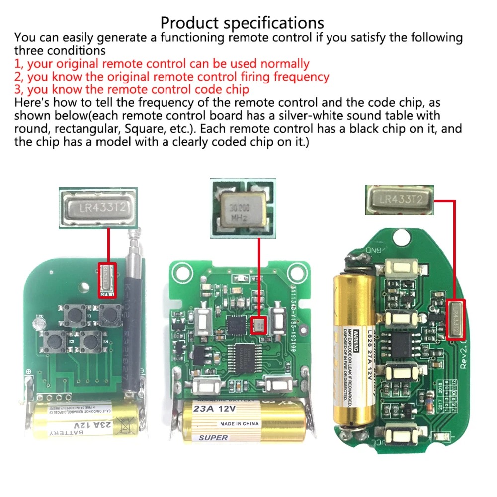 433Mhz RF Remote Control On Of - Diy Electronics Button recension och pris