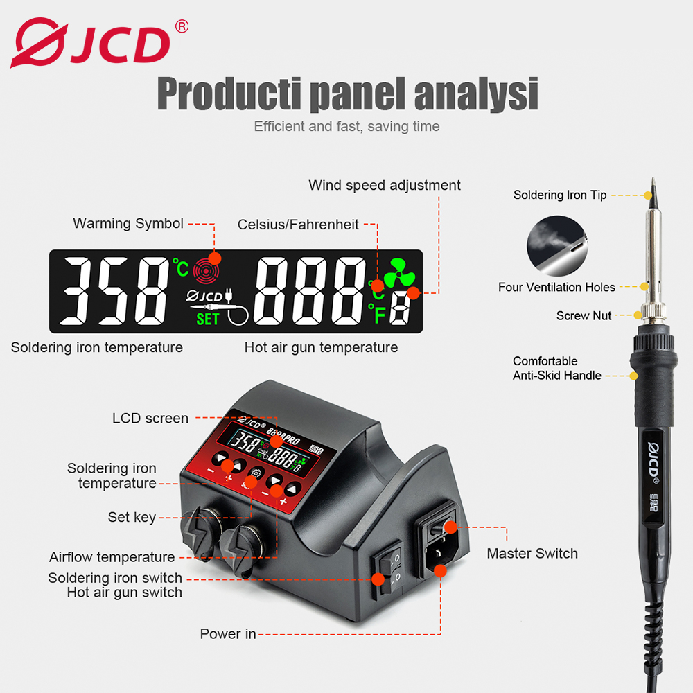 JCD 8898Pro Soldering Station  - Smd Solder Paste recension och pris