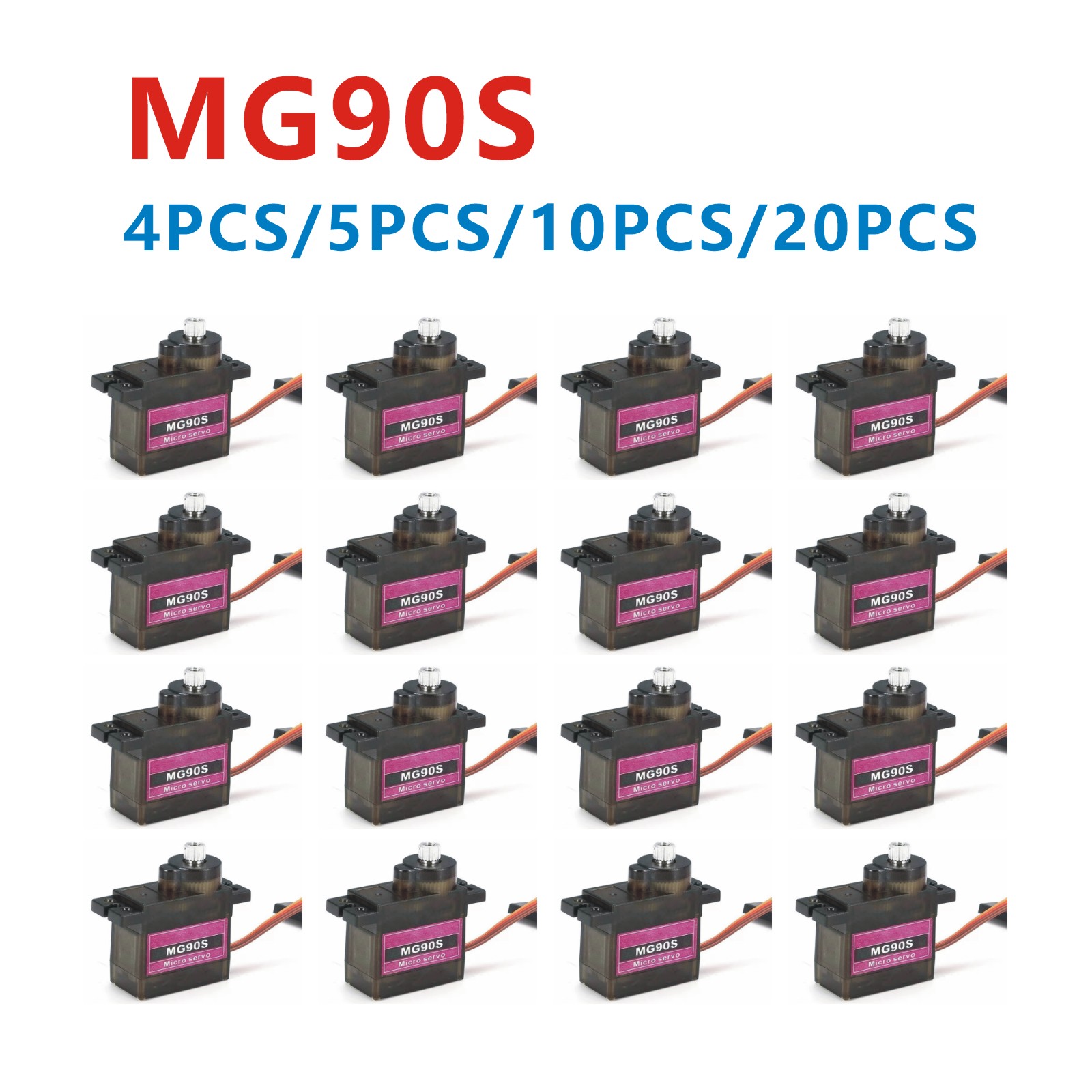 4/5/10/20PCS MG90S Metal Gear  - Servo Motor Sg90 recension och pris