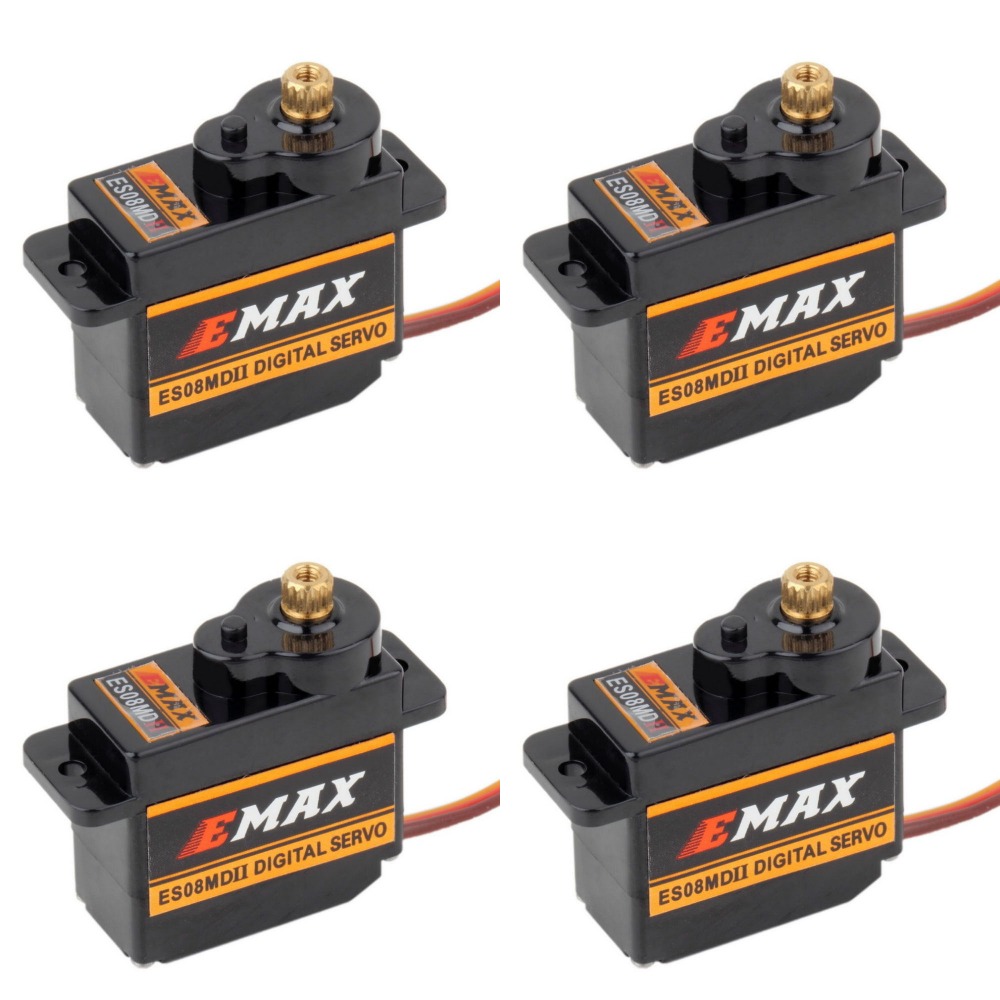 4pcs EMAX ES08MDII ES08MD II D - Servo Motor Sg90 recension och pris