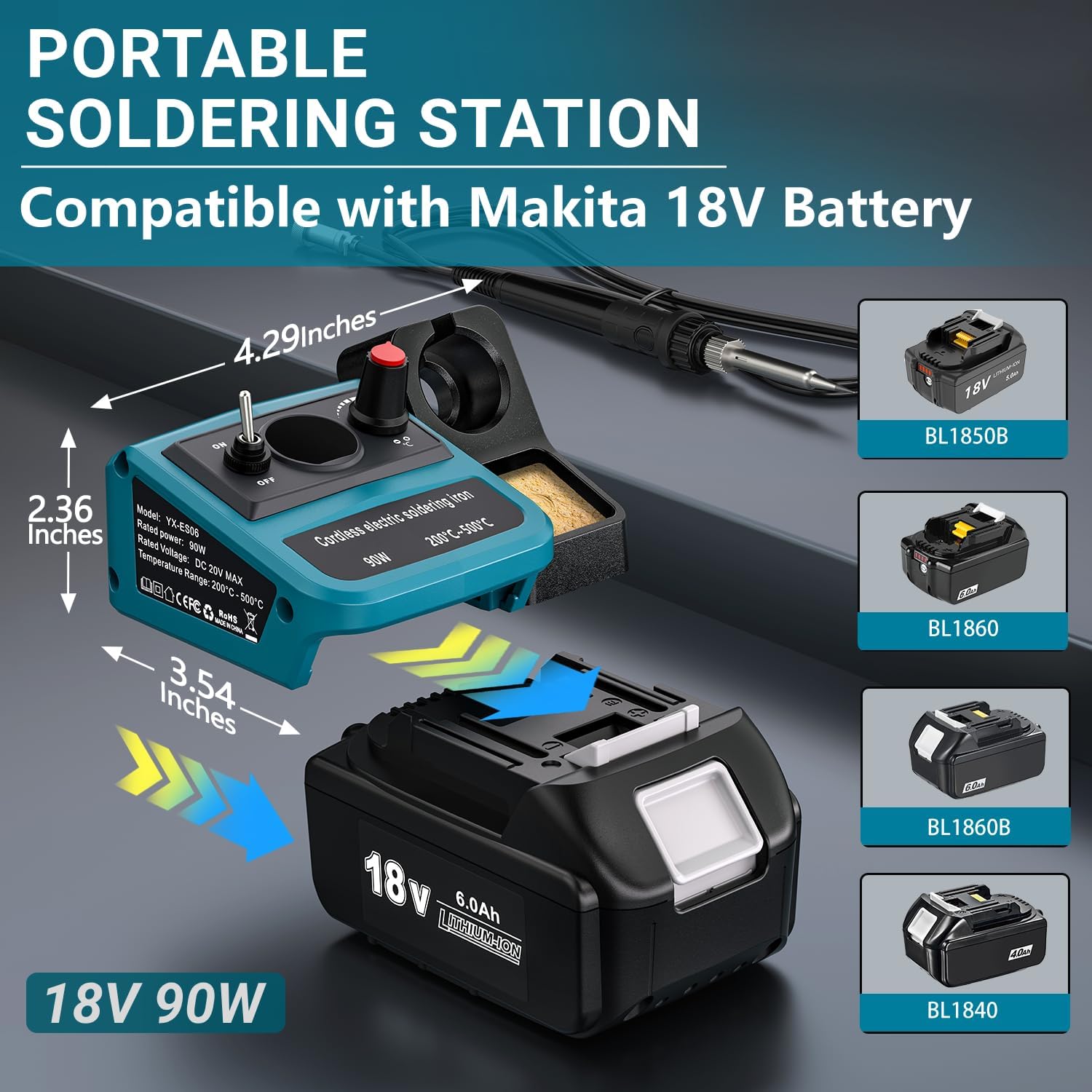 90W LED Digital Cordless Solde - Diy Electronics Gadget recension och pris