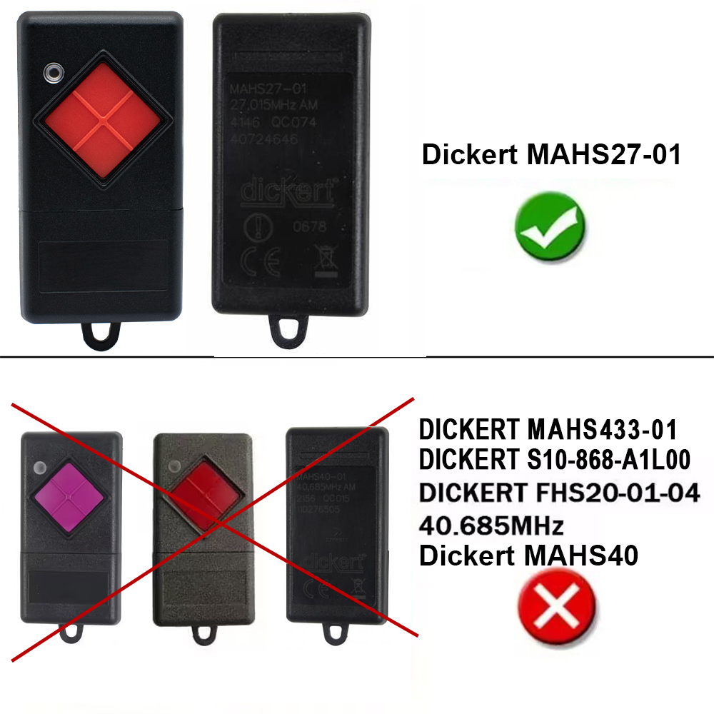 100% Compatible DICKERT 27 mhz - Diy Electronics Button recension och pris