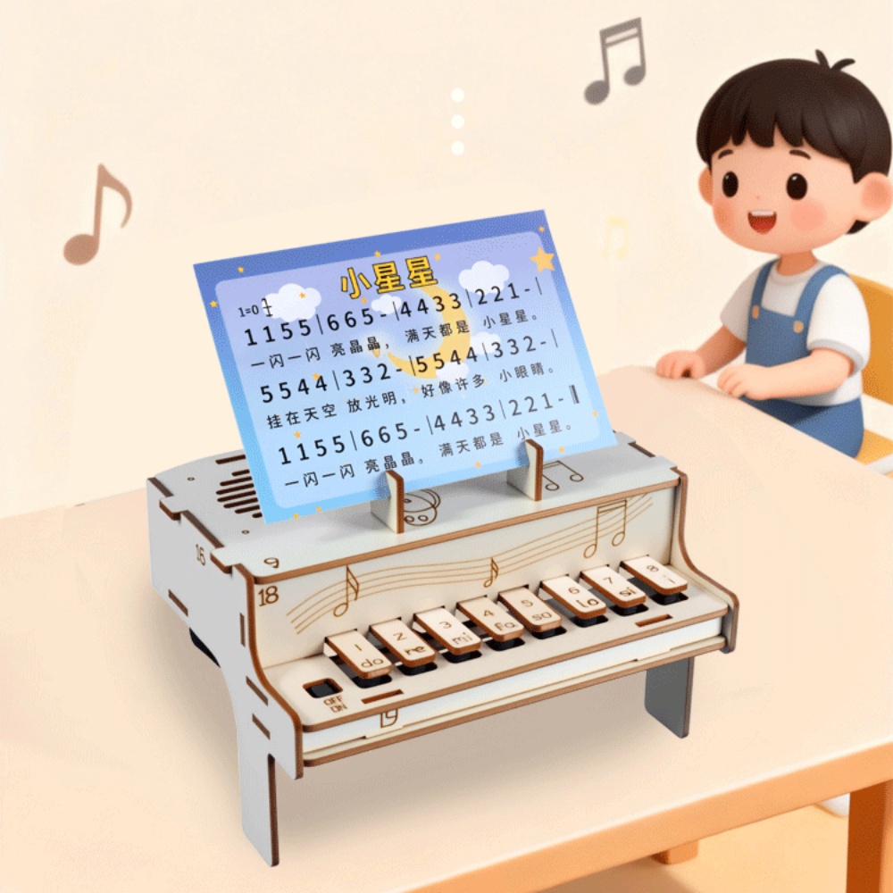 DIY Wooden Electronic Piano Mo - Diy Electronics Gadget recension och pris