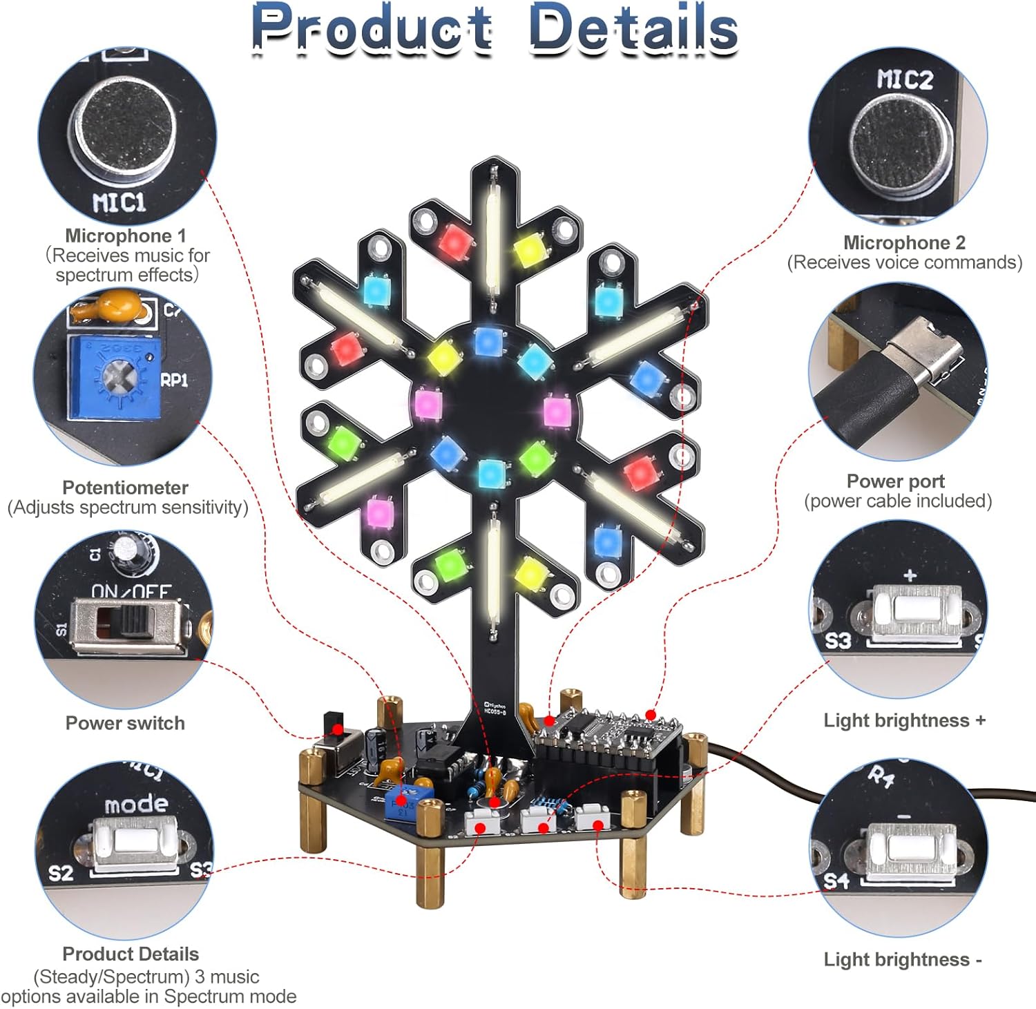 Voice Control Spectrum Light S - Diy Electronics Kits For Kids recension och pris
