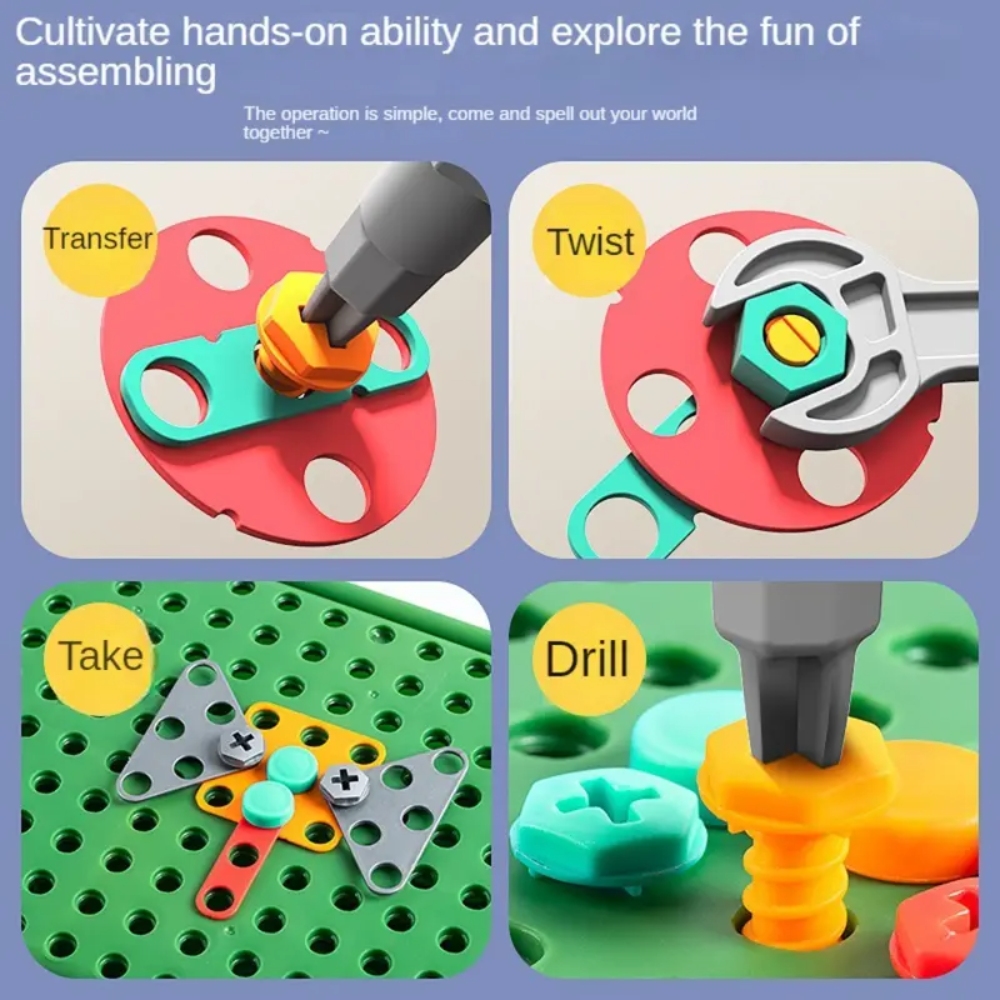 450Pcs Kids STEM Drill Set Cre - Diy Electronics Kits For Kids recension och pris