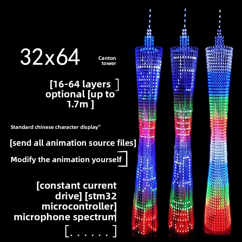 64 Layers Canton Tower DIY Ele - Diy Electronics Soldering Kit recension och pris
