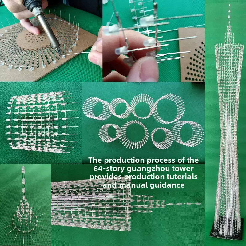 64 Layers Canton Tower DIY Ele - Diy Electronics Soldering Kit recension och pris