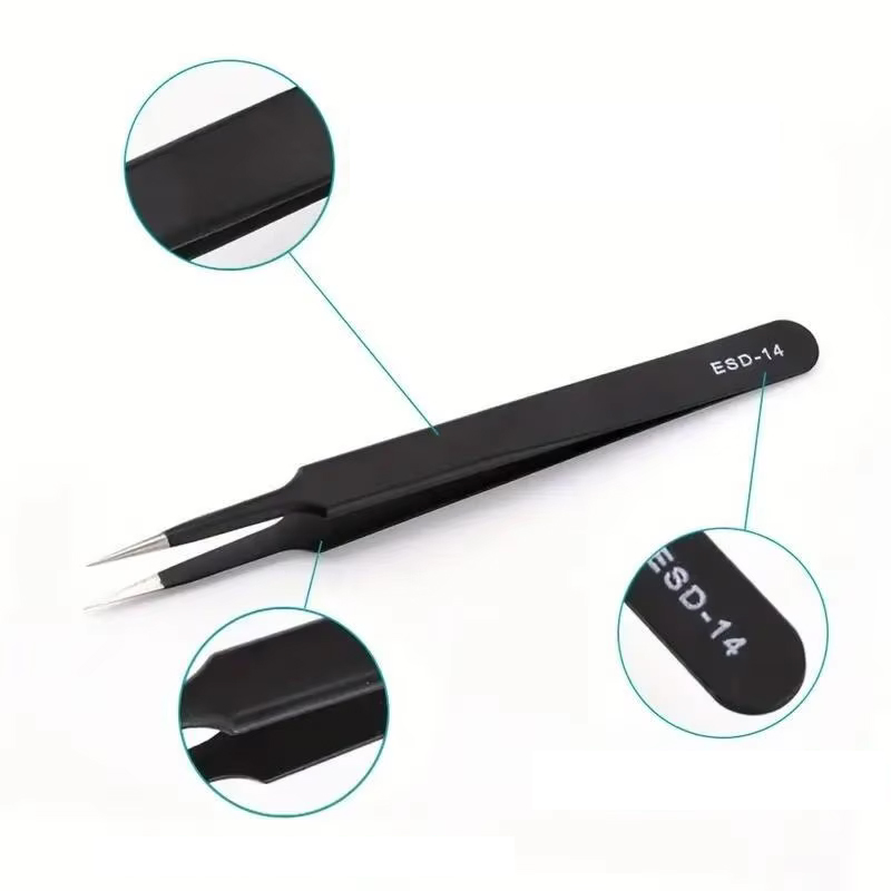 6pcs Precision Long Tweezers S - Diy Electronics Soldering Kit recension och pris