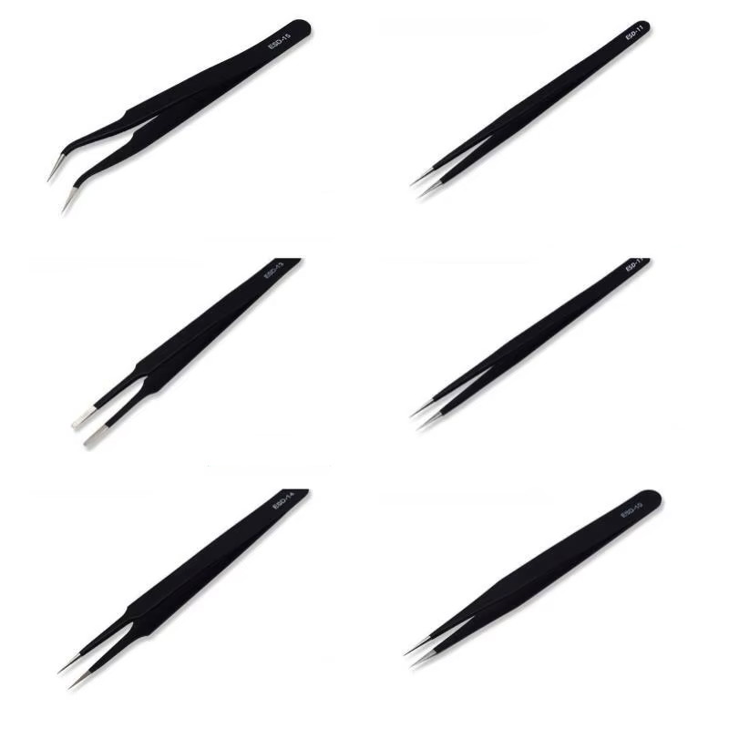 6pcs Precision Long Tweezers S - Diy Electronics Soldering Kit recension och pris