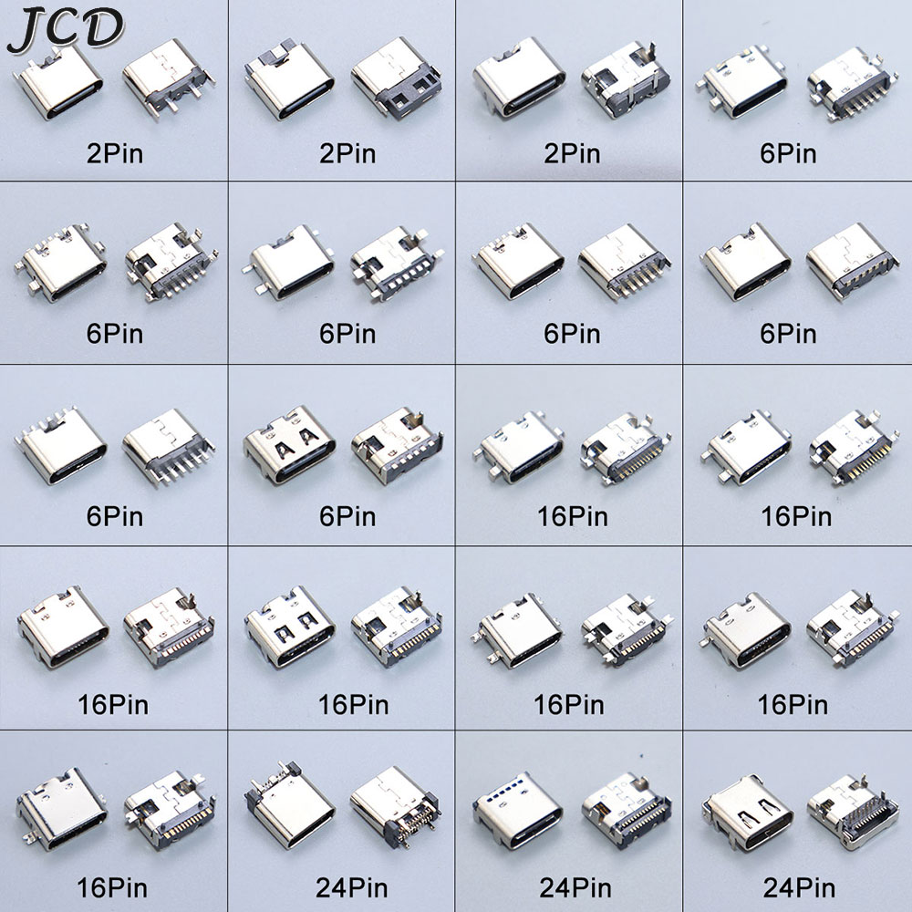 JCD 10PCS 2/6/16/24 Pin Type-C - Smd Solder Paste recension och pris